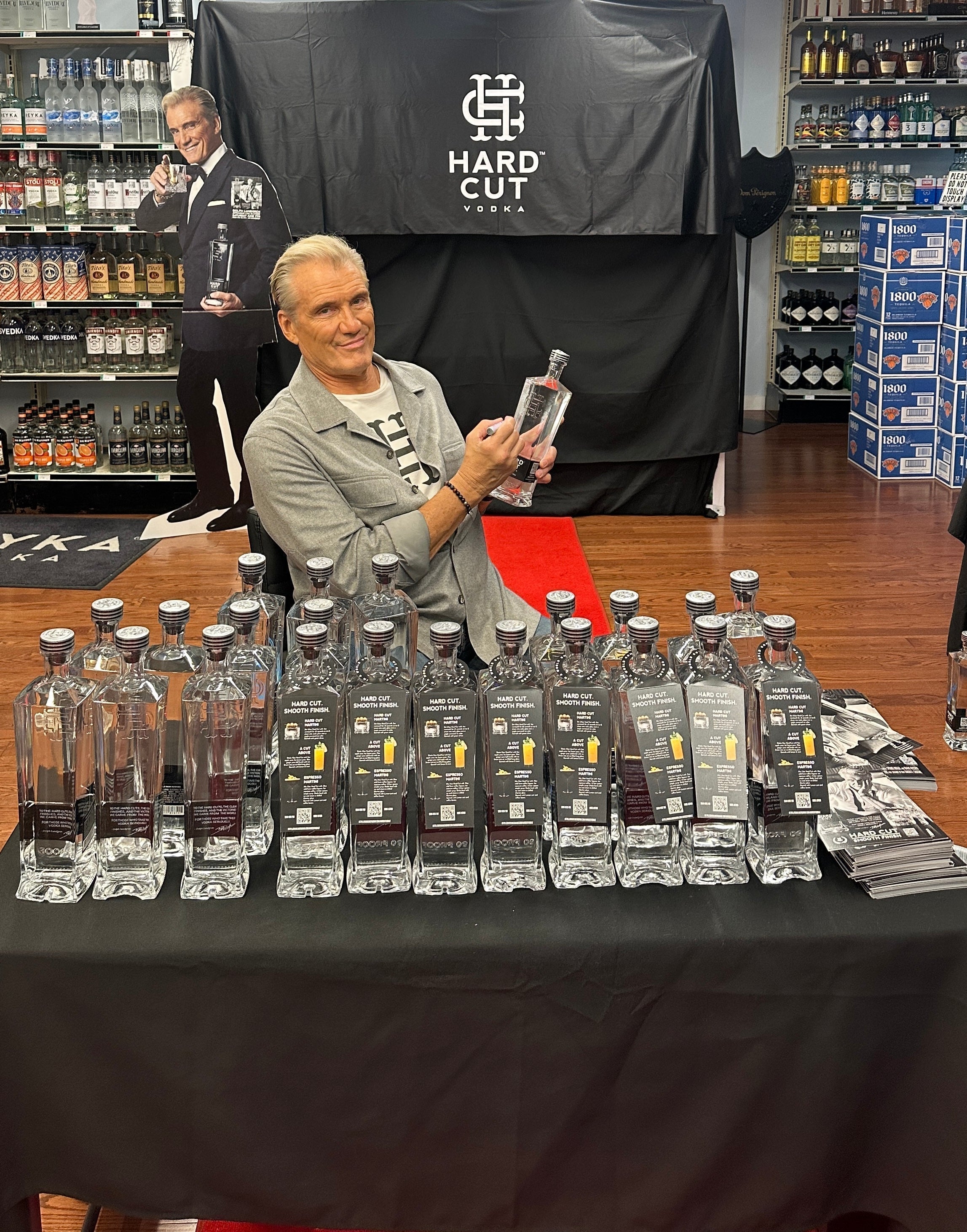 Dolph Lundgren Draws 150 Fans to Broadway Spirits for Hard Cut Vodka T