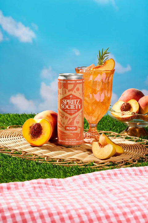 SPRITZ SOCIETY SPARKLING PEACH COCKTAILS