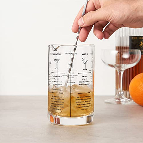 RECIPE MIXING GLASS